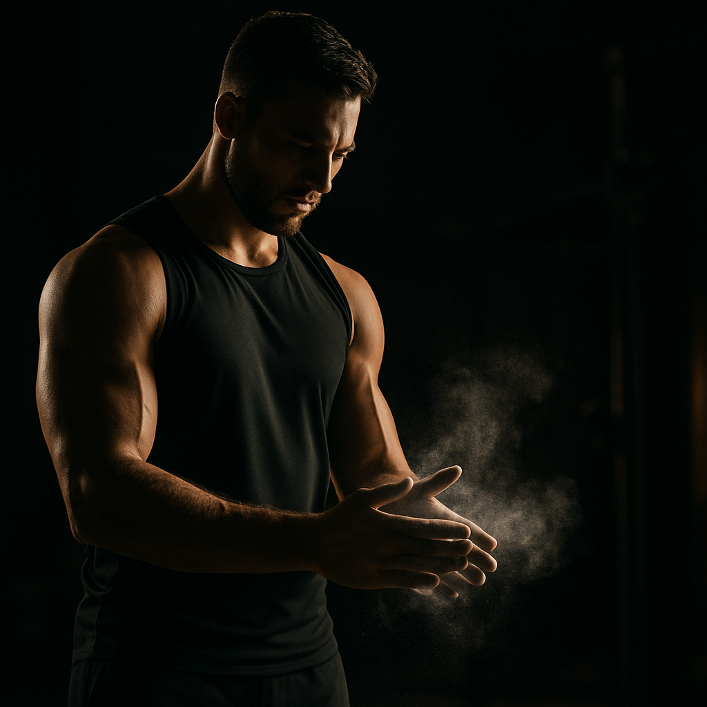 Athlete training in a premium gym